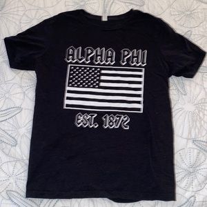 Alpha Phi Sorority Black T-shirt